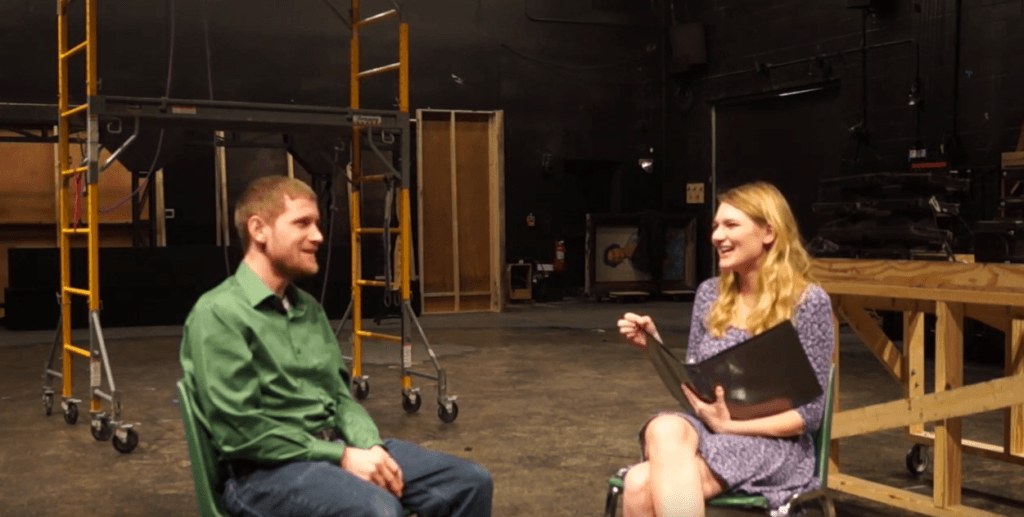 Brandon Yagel discusses set for "West Side Story" production