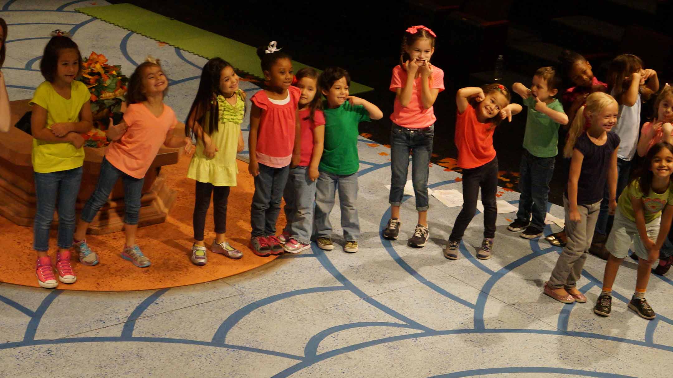 children performing at summer camp