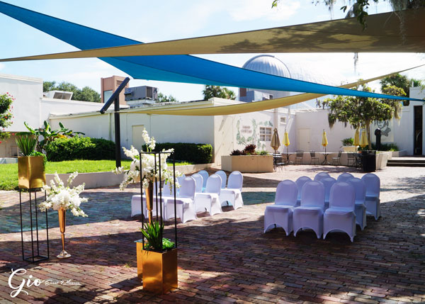 Courtyard Wedding Setup