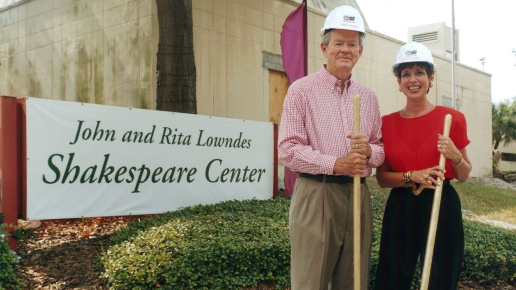 John and Rita Lowndes at the Shakespeare Center Groundbreaking